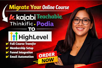 migrate your online course from kajabi teachable thinkific podia to gohighlevel