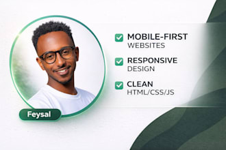 create a fast mobile first website using HTML CSS and javascript