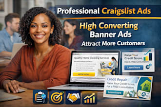 create professional craigslist ad design and website banner ads