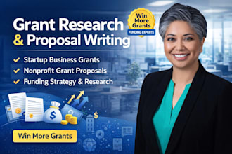 write grant research, business grant proposal for startup nonprofit organization