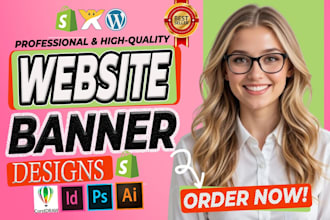 design web banners, website banner ads or image editing