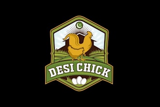make inventive logo for an organic poultry farming company