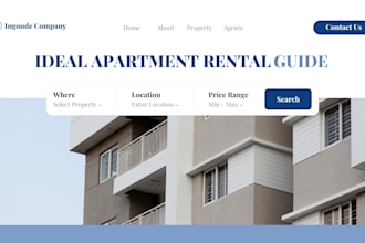 build wix property management website rental apartment management company site