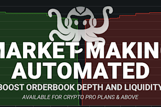 build volume, crypto market making bot for exchanges, cex, dex or token