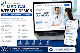 medical website design, clinic website design, healthcare website