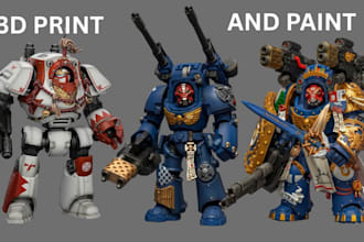 3d print and paint anime figure warhammer 40k toys resin 3d model for tabletop