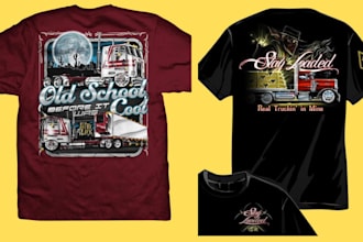 design classic car vector tshirt car illustration in ratfink style