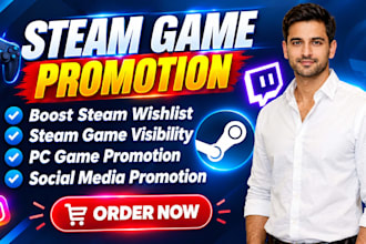 promote steam game, steam game wishlists, game visibility and game marketing