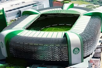 create realistic 3d stadium design, sports arena modeling and rendering