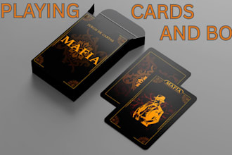 design playing cards, poker card illustration, 52 card deck, card box, blackjack