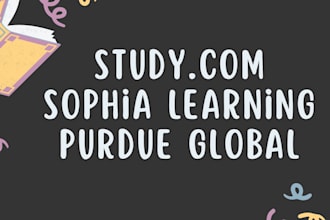 faciitate sophia learning, straighterline, purdue global ,study com