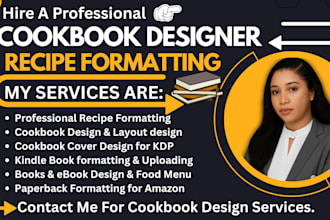 rebrand cookbook recipe design, cookbook formatting and cookbook typesetting