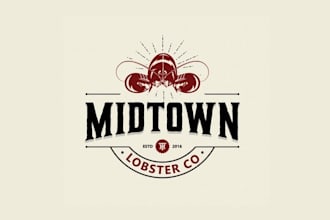 create magnificent catchy logo for midtown lobster co