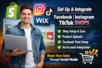 setup titktok shop tiktok ads expert facebook shop shopify marketing