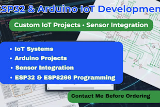 do coding and programming for esp32 sensors and iot projects