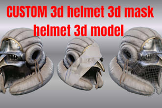 model 3d helmet helmet 3d mask 3d printing  armor 3d head