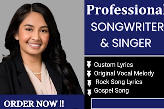 sing and write song in english or spanish and record powerful vocals