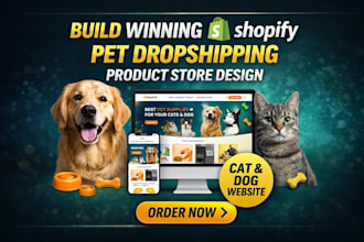build winning shopify pet dropshipping product store design cat and dog website