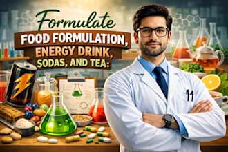 be your food formulation scientist, supplement, beverage and recipe development