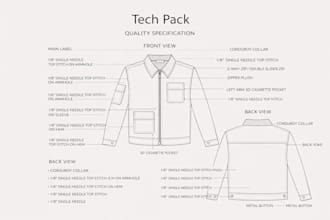 create manufacture ready menswear techpack for oversized t shirt, hoodie