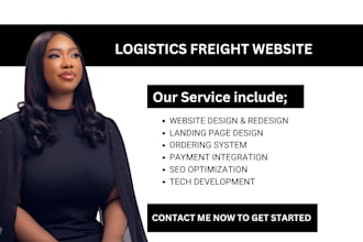 build logistics website trucking website cargo website, freight dispatch website