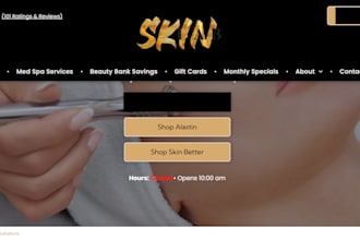 design medical spa or chiropractor website with booking for wellness clinics