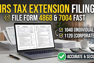 file US tax extension form 7004 or 4868 for irs