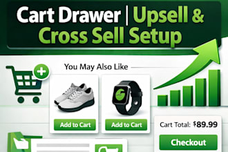 setup shopify cart drawer upsell and cross sell