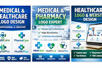 design medical care pharmacy healthcare logo healthcare website