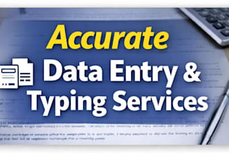 do accurate data entry, PDF to word, excel typing and copy paste
