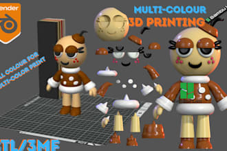 add color and paint slice stl into 3mf 3d model, convert 2d to 3d