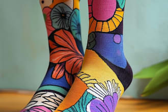 make a custom and pattern socks design