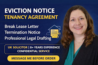 draft eviction notice, tenancy agreement, lease contract and termination letter