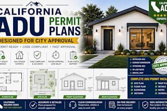 create carlifornia adu permit plans for city approval and building permits
