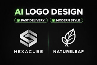 professional modern ai logo design for brand or business