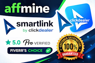 create affmine snd clickdealer account for you