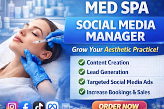 be your med spa social media manager for beauty and skincare brands