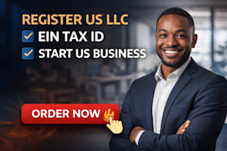 register US llc company ein tax id and business formation in USA
