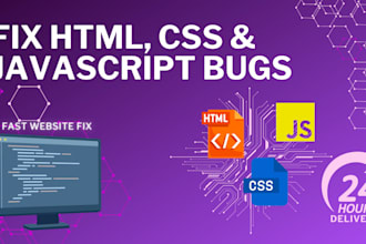 fix HTML, CSS or javascript issues on your website