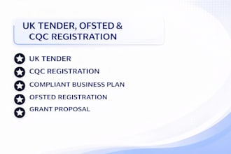 write UK tender bid proposal cqc and ofsted registration