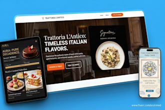 design and develop a website for your restaurant