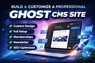 build, customise and design professional ghost cms website