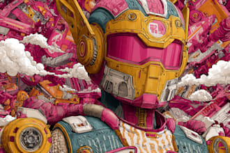 making anime, mecha, pop art ,fan art and original character