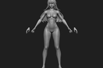 convert 3d human character,anime erotic figurine,anatomy,sex toy for 3d printing