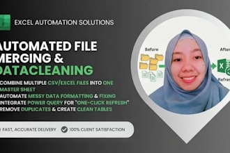 merge and automate your excel or CSV files using power query