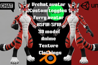 do vrchat avatar vrc avatar fursona vrc furry nsfw avatar vrc 3d model for you