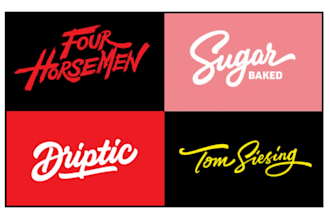 create a custom typography, hand lettering text logo