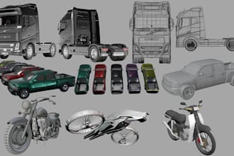 do 3d car modeling, vehicle model, rccar model, 3d truck, stl file for 3d print