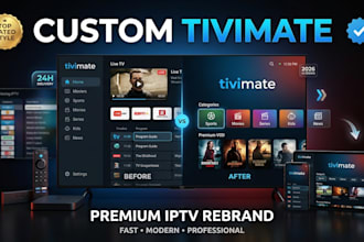professionally rebrand and customize your tivimate iptv app