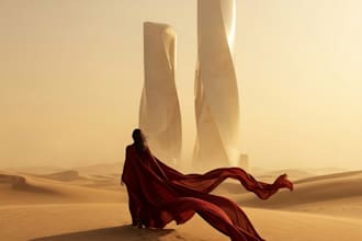 create cinematic futuristic architectural visualization